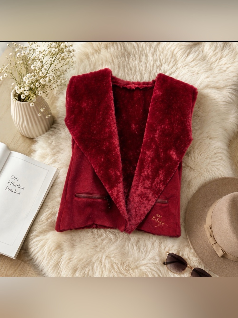 Betsey Johnson medium girls pomegranate red vest
